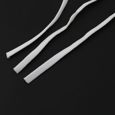 Blanc de Spandex de polyester corde élastique ronde de 1/8 pouce